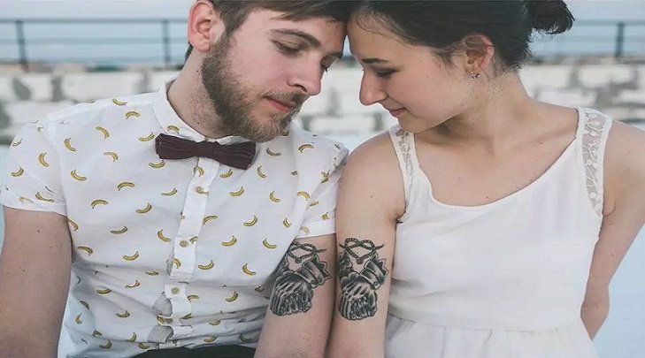 Husband and Wife Matching Tattoos